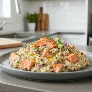 Risotto saumon