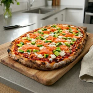 Meal prep Pizza saumon